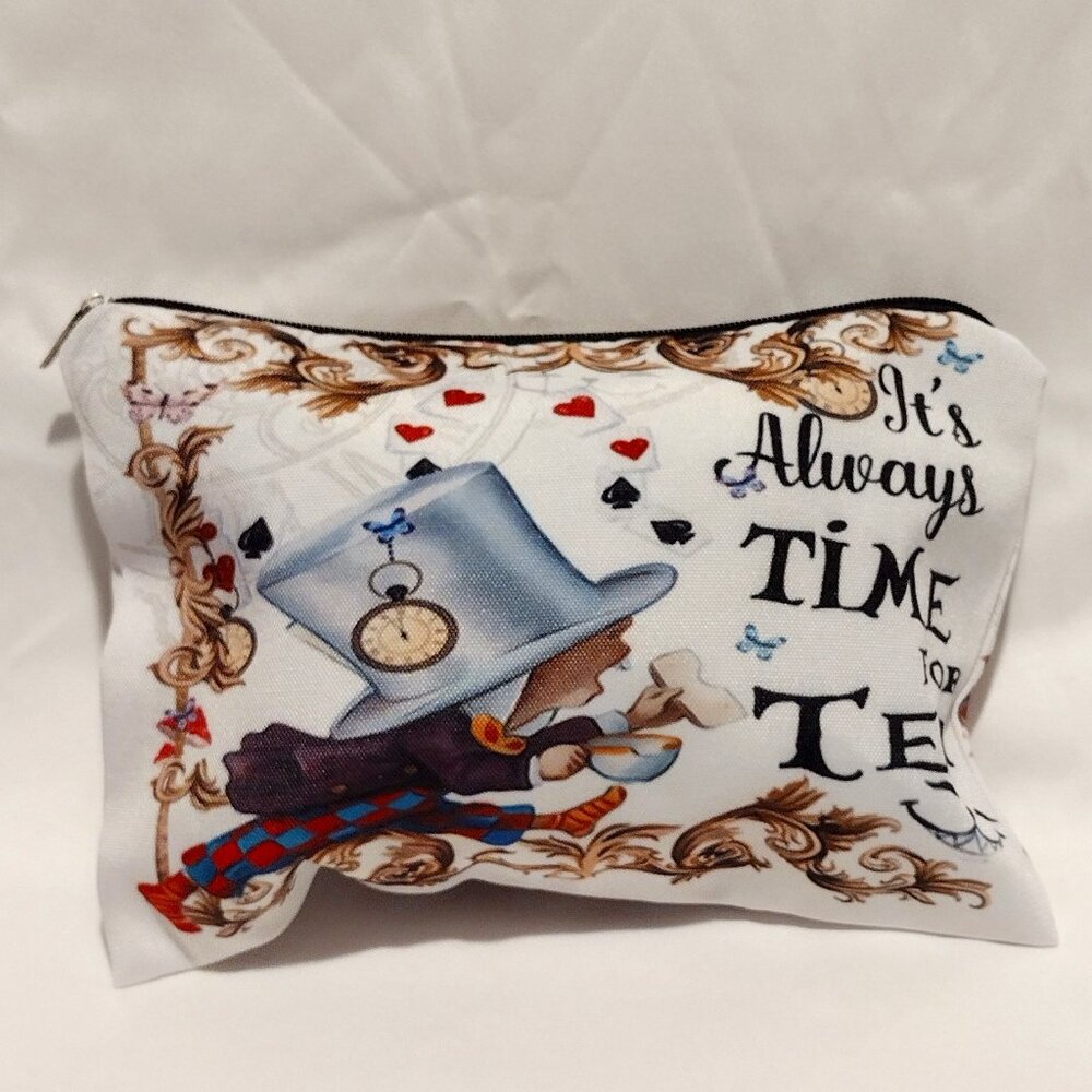Alice "Time for Tea" Versatile Carry-All Zipper Pouch